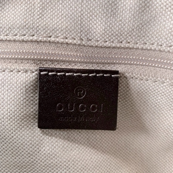 Like New GUCCI Sukey GG Canvas Medium Tote Shoulder Bag Brown Tan Monogram - Picture 10 of 17